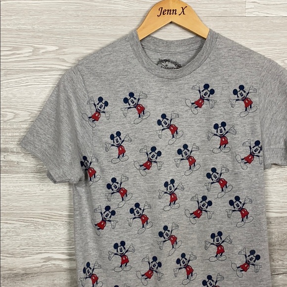 Disney Mickey Gray Short Sleeve Tee Shirt - Picture 3 of 6